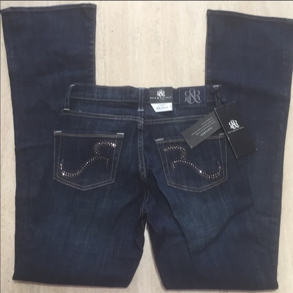 Rock & Republic Kasandra Blue Denim Jeans pant NWT - Picture 2 of 16